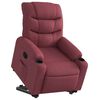 vidaXL Sillón reclinable elevable tela rojo tinto