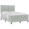 vidaXL Cama tipo Box Spring Gris Claro 140 x 190 cm Terciopelo