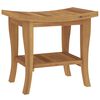 vidaXL Mesa auxiliar de ba&ntilde;o madera maciza de teca 50x35x45 cm