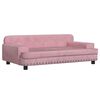 vidaXL Sof&aacute; para ni&ntilde;os de terciopelo rosa 90x53x30 cm