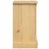 vidaXL Mesita de noche Corona madera maciza de pino 45x35x64 cm