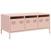 vidaXL Mesa de centro acero laminado en fr&iacute;o rosa 101,5x50x43,5 cm