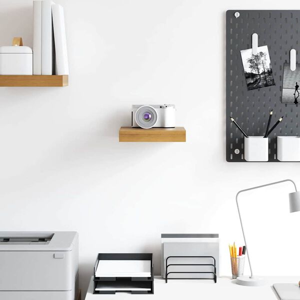 vidaXL Estante de pared Marr&oacute;n 23 x 23,5 x 4 cm Madera de ingenier&iacute;a