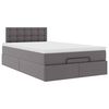 vidaXL Estructura cama otomana colch&oacute;n cuero sint&eacute;tico gris 120x200cm