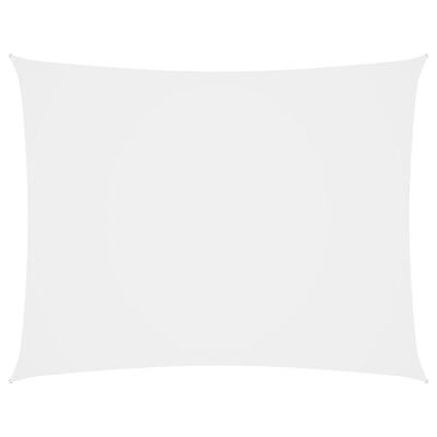 vidaXL Toldo de vela rectangular tela Oxford blanco 2,5x4,5 m