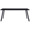 vidaXL Mesa de comedor de vidrio templado negro 160x80x75 cm