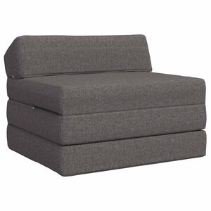 vidaXL Sof&aacute; Cama Plegable Gris Claro 200 x 70 x 10 cm Tela