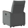 vidaXL Sill&oacute;n el&eacute;ctrico reclinable elevable de tela gris oscuro
