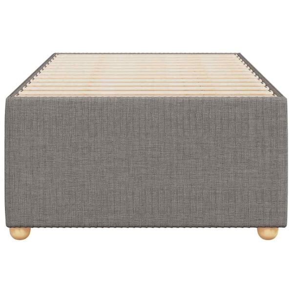 vidaXL Estructura de cama sin colchón tela taupe 90x200 cm