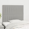 vidaXL Cabecero de cama gris claro 90x5x118/128 cm Tela