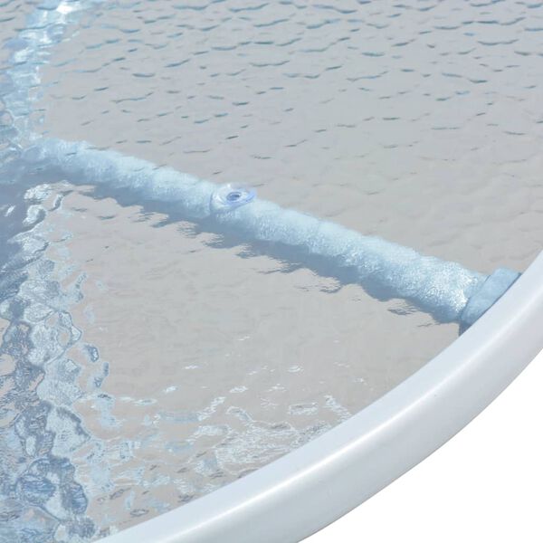 vidaXL Mesa de jardín bistro de acero gris 50x71 cm