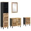 vidaXL Juego de Muebles de Ba&ntilde;o 4 uds. Natural 38 x 33 x 160 cm