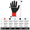 vidaXL Guantes de Trabajo 12 pcs Rojo y Negro 8 / m