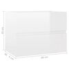 vidaXL Juego de muebles de ba&ntilde;o madera de ingenier&iacute;a blanco brillo