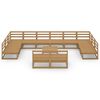 vidaXL Juego de muebles de jardín 13 piezas madera maciza de pino