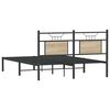 vidaXL Estructura de cama sin colch&oacute;n madera roble Sonoma 150x200 cm