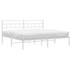vidaXL Estructura cama sin colchón con cabecero metal blanco 180x200cm