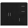 vidaXL Aparador Roble Negro 91x29,5x75 cm Madera de Ingenier&iacute;a