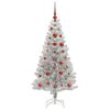 vidaXL &Aacute;rbol de Navidad con 150 LED con soporte Plateado 120 cm PET