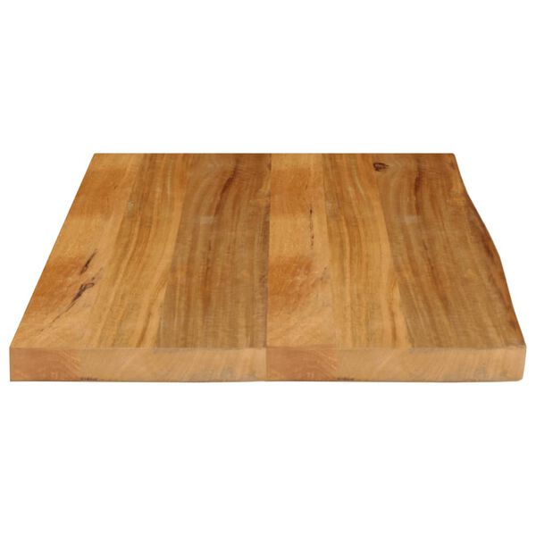 vidaXL Tablero de mesa borde natural madera maciza mango 90x60x3,8 cm
