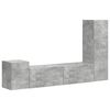 vidaXL Conjunto de mueble de TV 4 uds. Gris Concreto