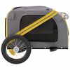 vidaXL Remolque de bicicleta mascotas hierro tela Oxford amarillo gris