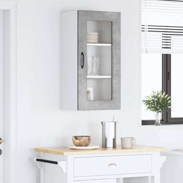 vidaXL Mueble de Cocina Kalmar Gris Concreto 40 x 31 x 80 cm