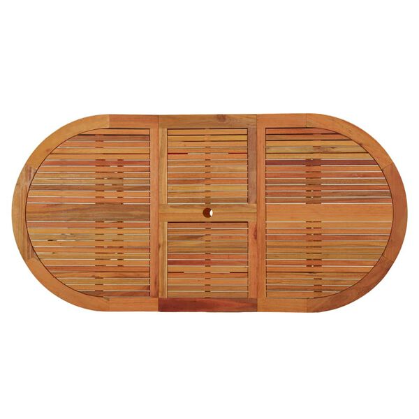 vidaXL Mesa de jardín madera maciza de eucalipto 200x100x75 cm