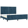 vidaXL Estructura de cama sin colch&oacute;n terciopelo azul oscuro 160x200cm