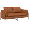 vidaXL Sof&aacute; de 2 Plazas Marr&oacute;n 188 x 81 x 89 cm Cuero sint&eacute;tico