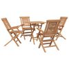 vidaXL Conjunto de Jard&iacute;n 3 uds. Marr&oacute;n Madera de teca maciza