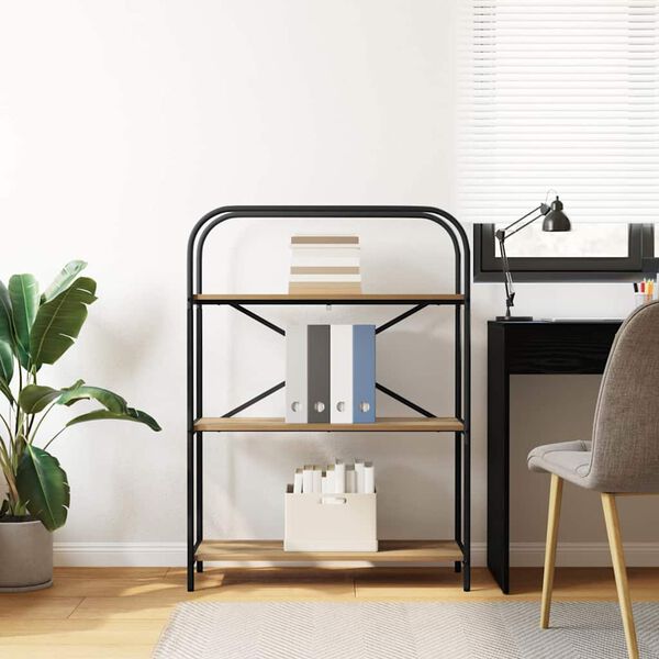 vidaXL Estante de libros Roble artesanal 80 x 30 x 109 cm