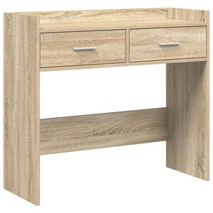 vidaXL Mesa Consola Roble Sonoma 90 x 35 x 80 cm Madera de ingenier&iacute;a