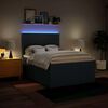 vidaXL Cama box spring con colch&oacute;n tela azul 140x190 cm