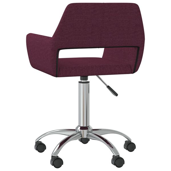 vidaXL Silla de comedor giratoria tela morada