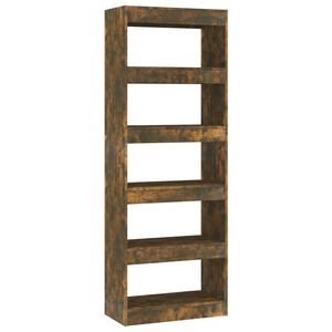 vidaXL Estanter&iacute;a/divisor madera ingenier&iacute;a roble ahumado 60x30x166 cm