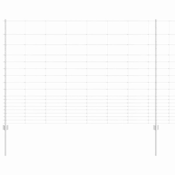 vidaXL Valla con Poste Plateado 1,5 x 50 m Acero