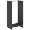 vidaXL Le&ntilde;ero negro 40x30x80 cm Acero laminado en fr&iacute;o