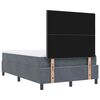 vidaXL Cama tipo Box Spring Gris oscuro 120 x 200 cm Terciopelo