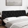 vidaXL Cabecero de cama acolchado tela negro 180 cm