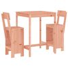 vidaXL Mesa y sillas de jard&iacute;n 3 pzas madera maciza Douglas