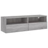vidaXL Mueble de pared TV madera ingeniería Sonoma gris 100x30x30 cm