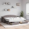 vidaXL Sofá cama nido con cajones tela gris taupe 80x200 cm