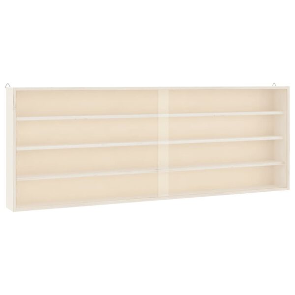 vidaXL Vitrina de madera para coleccionistas con puertas 100x8,5x37 cm