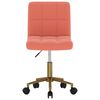 vidaXL Sillas de comedor giratorias 4 unidades de terciopelo rosa