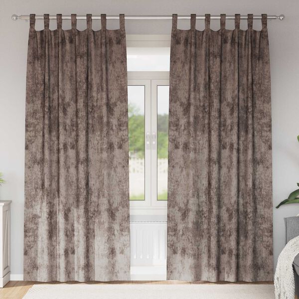 vidaXL Cortinas de Terciopelo 2 pcs Capuchino 260 x 140 cm Terciopelo