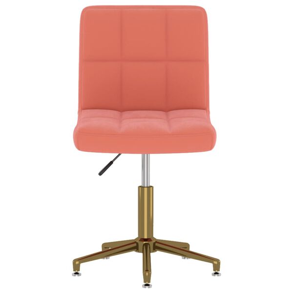 vidaXL Sillas de comedor giratorias 2 unidades de terciopelo rosa