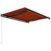 vidaXL Toldo manual retr&aacute;ctil naranja y marr&oacute;n 450x300 cm