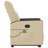 vidaXL Silla de masaje reclinable de pie de tela color crema