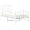 vidaXL Estructura cama sin colch&oacute;n con estribo metal blanco 75x190 cm